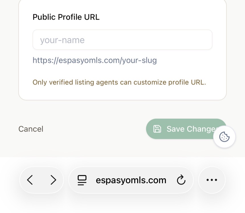 Save Changes button disabled while the profile is locked under review